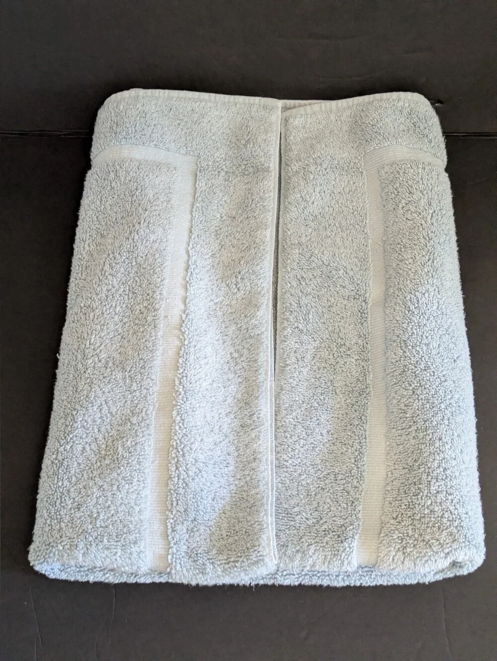 Supima Soft Bathmat and Hand Towel Plush Light Teal Linen and Things